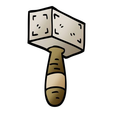 vektör degrade illüstrasyon karikatür çekiç