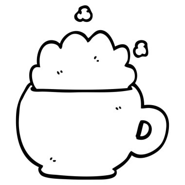 çizim karikatür frappacino