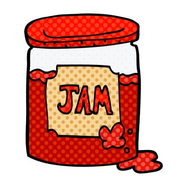 çizgi film doodle reçel pot