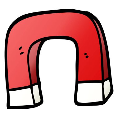 vektör degrade illüstrasyon karikatür mıknatıs