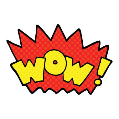 çizgi roman tarzı çizgi film kelime wow