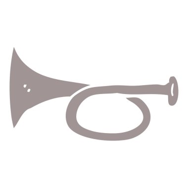 çizgi film doodle metal trompet