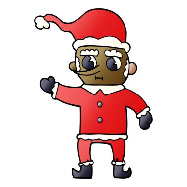 çizgi film doodle Noel elf