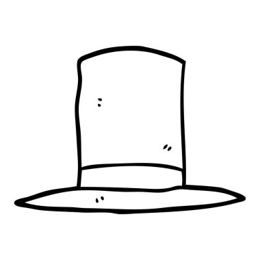 çizim karikatür silindir şapka