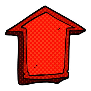 çizgi film doodle yukarıyı gösteren ok