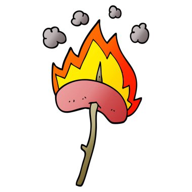 Sosisli sandviç çizgi film doodle