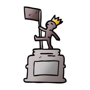 çizgi film doodle anıt heykeli