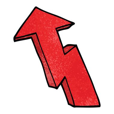 çizgi film doodle büyüme ok