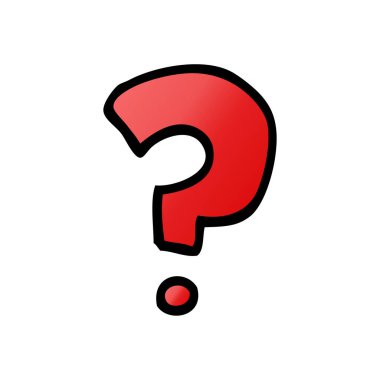 çizgi film doodle soru işareti