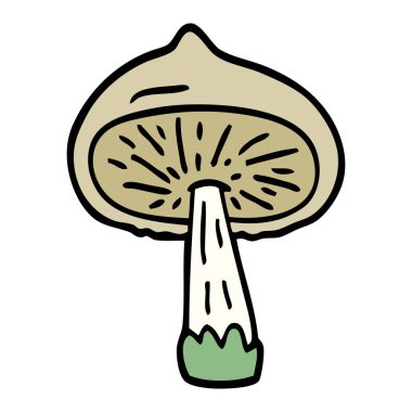 çizgi film doodle mantar illüstrasyon