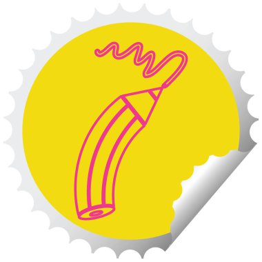 bir satırı dairesel peeling etiket karakalem