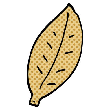 çizgi film doodle yaprak, vektör çizim 