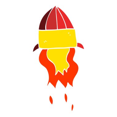 çizgi film doodle roket fırlatma