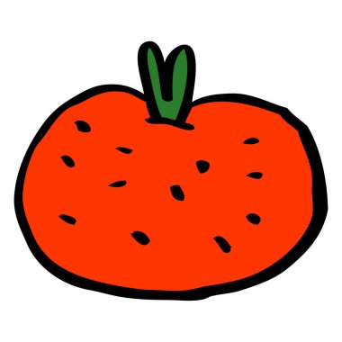 çizgi film doodle organik portakal