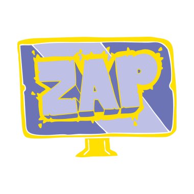 zap ekran düz renkli çizimi