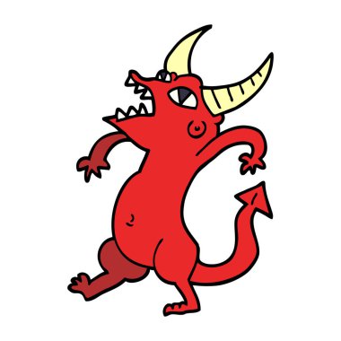 çizgi film doodle halloween canavar