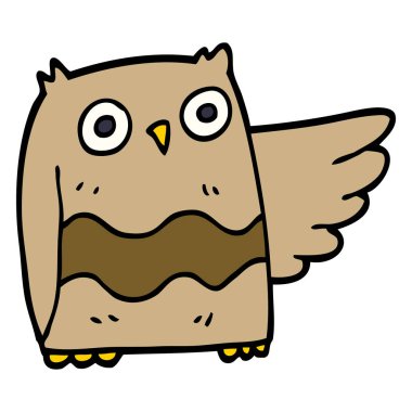 çizgi film doodle şirin baykuş