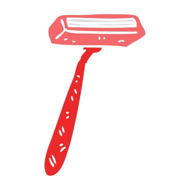 düz renk illüstrasyon karikatür tek jilet