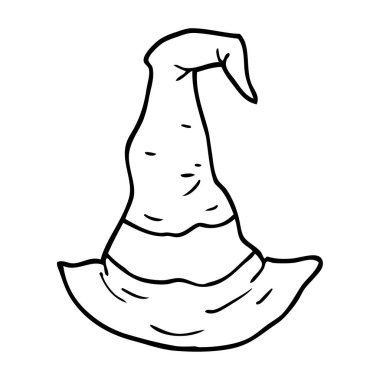 çizim karikatür cadı şapka