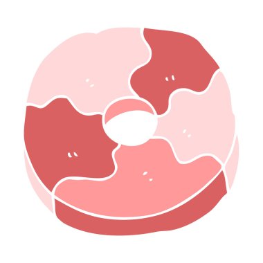 düz renk tarzı çizgi film bisküvi