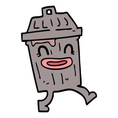 çizgi film doodle atık kutusu