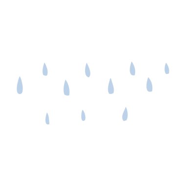 düz renk tarzı çizgi film yağmur