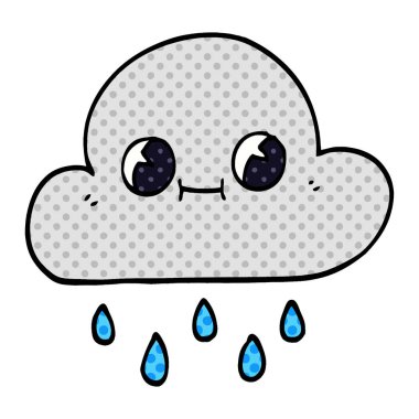 çizgi film doodle yağmur bulutu