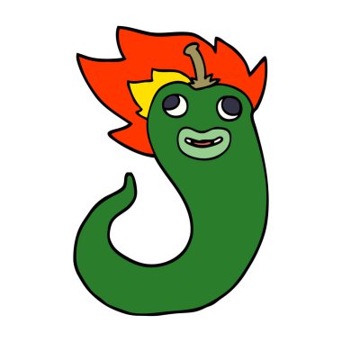 çizgi film doodle sıcak soğuk