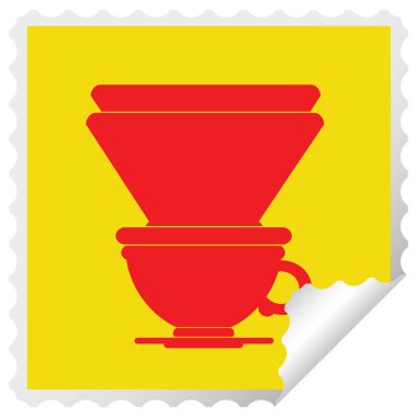 Etiket soyma kahve filtre Kupası Meydanı