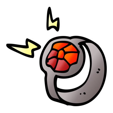 çizgi film sihirli güç halka doodle