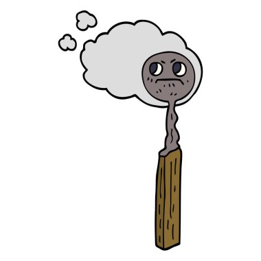 çizgi film doodle yanmış maç