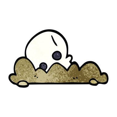 çizgi film kir kafatasında doodle