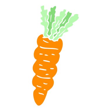 düz renk illüstrasyon karikatür havuç