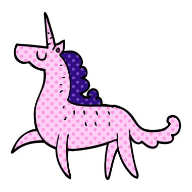 çizgi film doodle sihirli unicorn