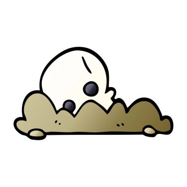 çizgi film kir kafatasında doodle