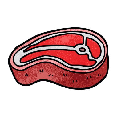 çizgi film doodle lezzetli biftek