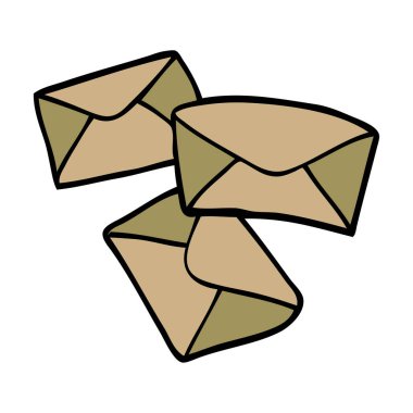 çizgi film doodle mektup vektör çizim 