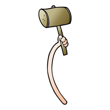 çizgi film doodle retro el hareketleri