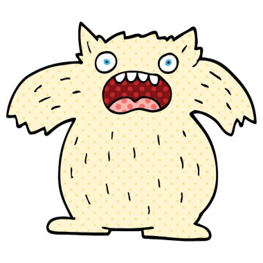 çizgi roman tarzı çizgi film yeti canavar