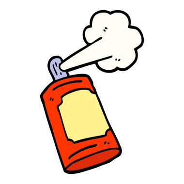 elle çizilmiş doodle tarzı çizgi film sprey olabilir