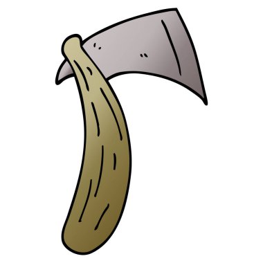 çizgi film doodle keskin balta