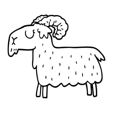 çizgi çizme çizgi film siyah keçi