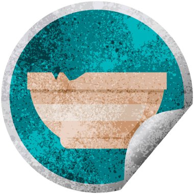 kase grafik vektör çizim dairesel etiket kırık