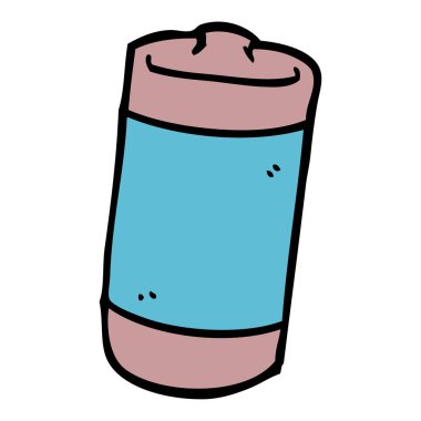 çizgi film doodle bir pil