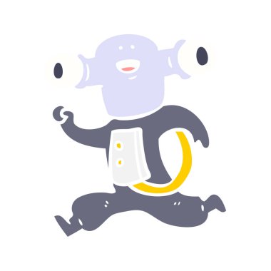 dost düz renk tarzı çizgi film yabancı çalışan