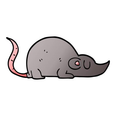 çizgi film doodle fare, vektör, illüstrasyon