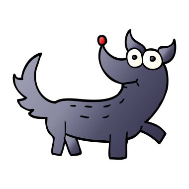 karikatür hayvan, renkli vektör çizim doodle