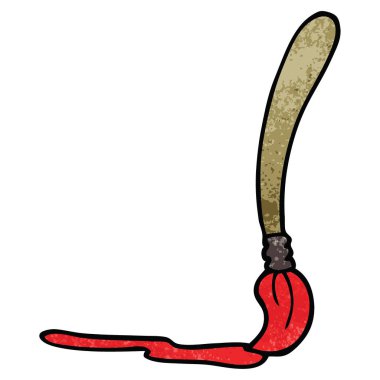 çizgi film doodle boya fırçası