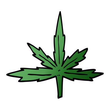 çizgi film doodle marihuana yaprağı