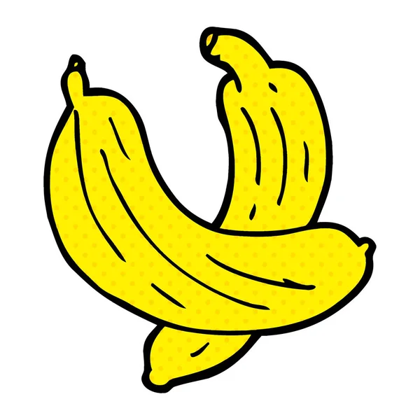 Cartoon Doodle Paar Bananen — Stockvektor